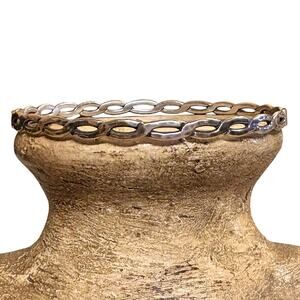 James Avery Bangle Bracelet Sterling Silver Twisted Hammered Retired